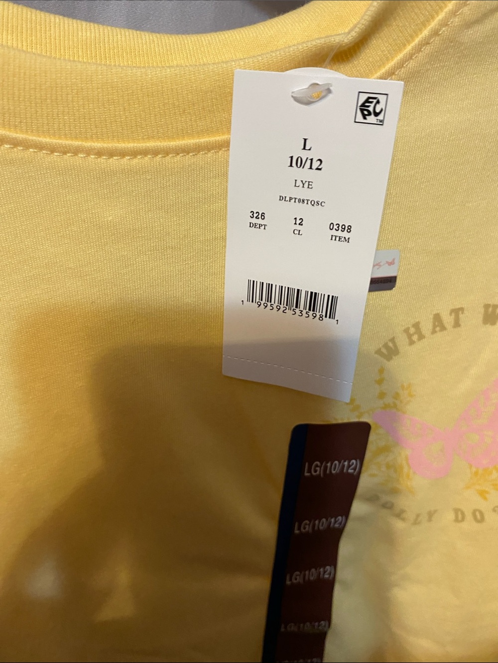 Dolly Parton concert Yellow Butterfly Graphic Short Sleeve Tee - Kids - Picture 3 of 5